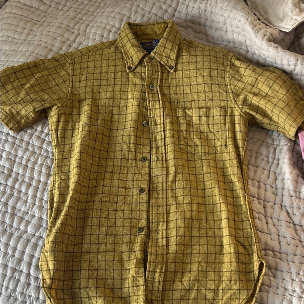 Pendleton Yellow Plaid Casual Button Down Shirt
